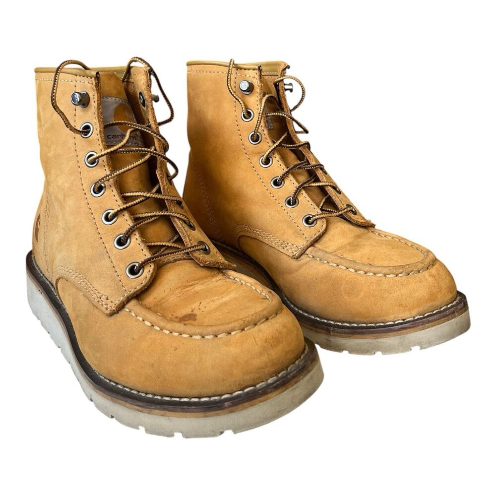 Carhartt Men's Work Boot 6" Waterproof Moc Nano Toe Suede Leather Wedge Size 7